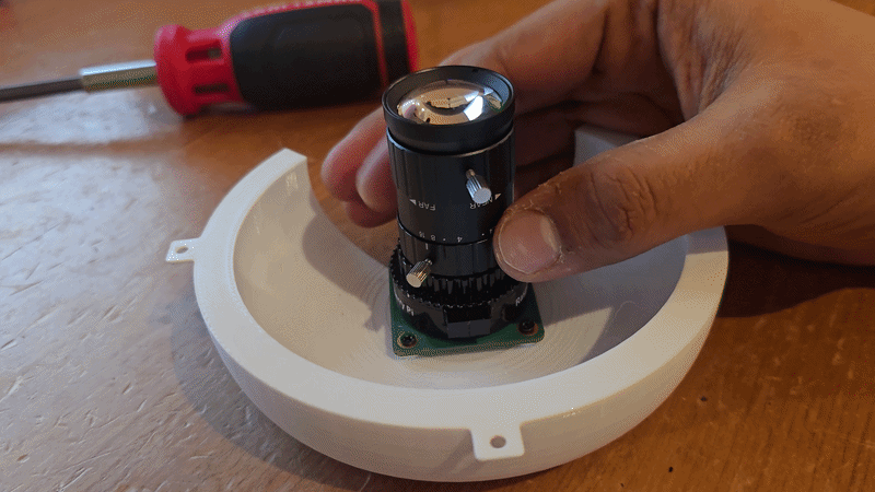 Adjusting the focus, iris, and zoom rings on the FA lens
