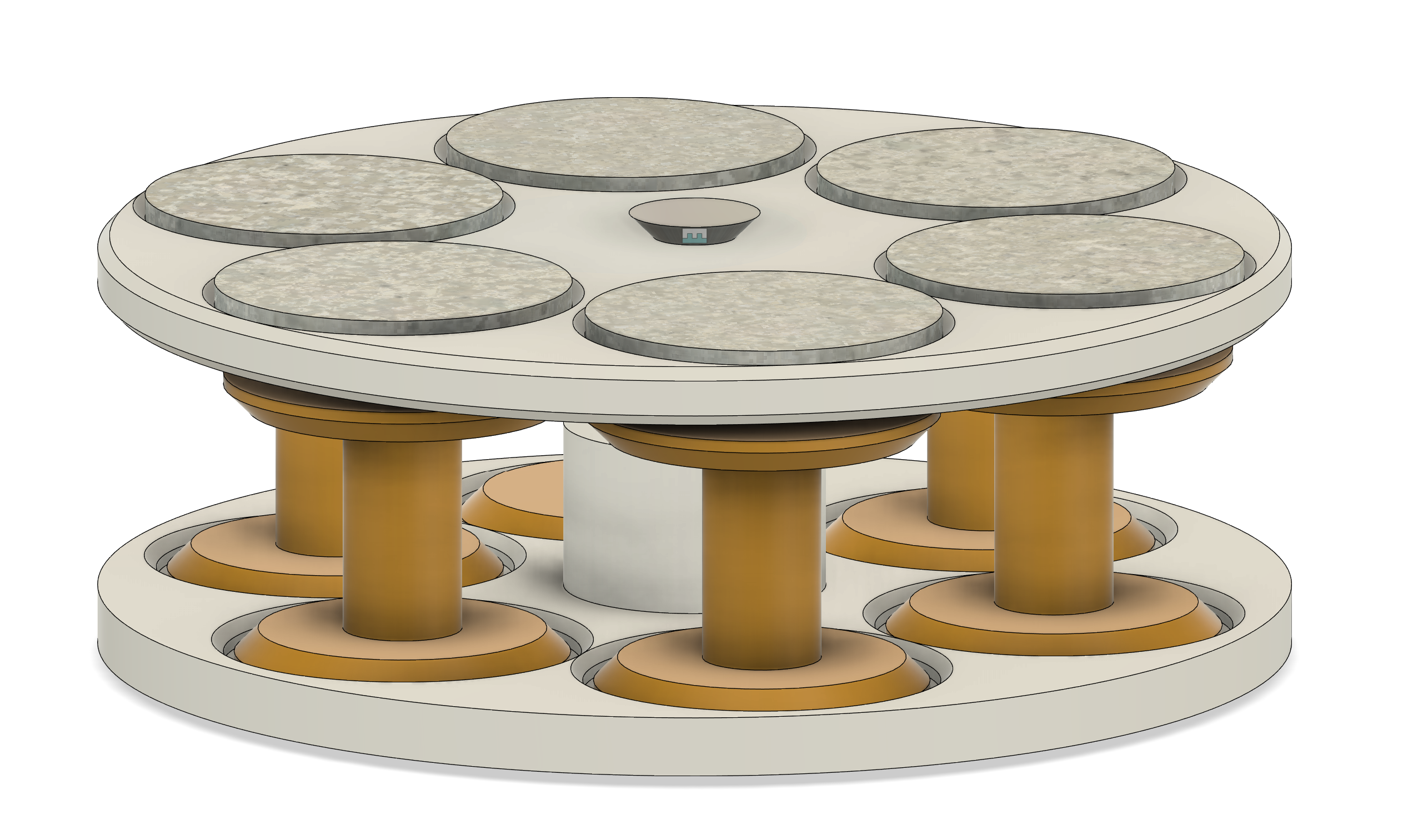 Axial flux motor assembled
